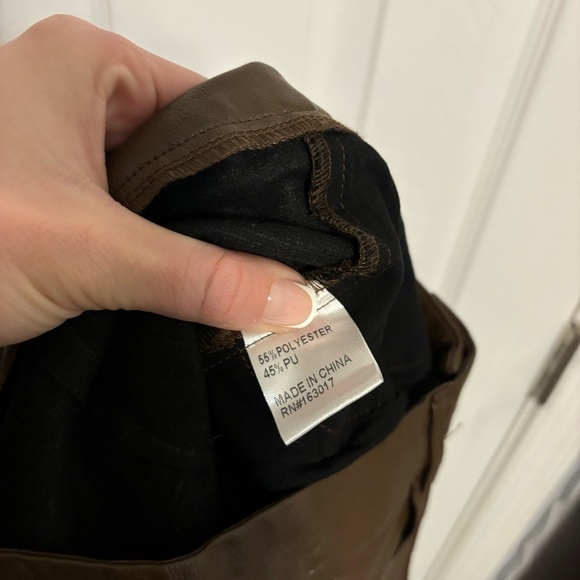 Princess Polly Dusty Brown Leather Pants - Picture 10 of 10